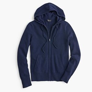 Jcrew Italian Cashmere zipper hoodie